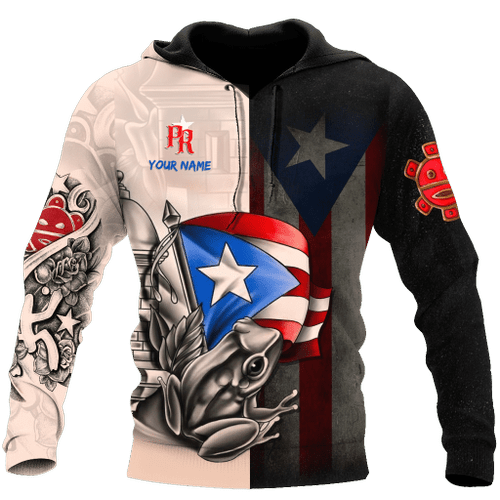 Beebuble Personalized Puerto Rico Line Hoodie