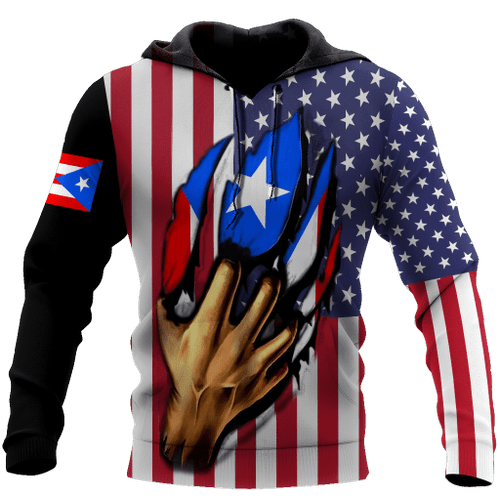 Beebuble Puerto Rico And America Lover Shirts And Short THS