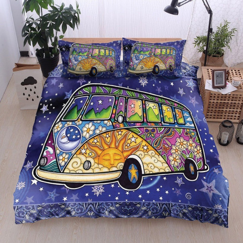 Hippie Van In The Sky Night Bedding Set TQH200759