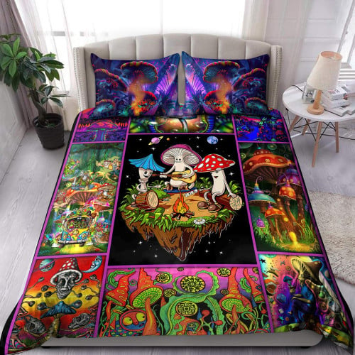 Beebuble Colorful Mushroom Hippie Bedding Set