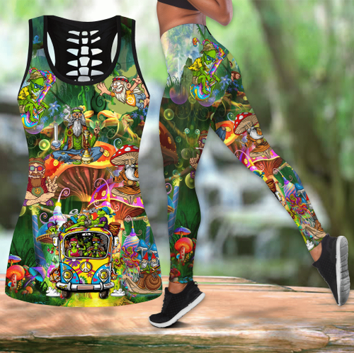 Beebuble Life Of Hippie Guys Combo Hollow Tank Top And Legging Outfit PD