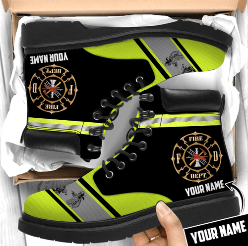 Beebuble Customize Name Firefighter Boots For Men And Women MH