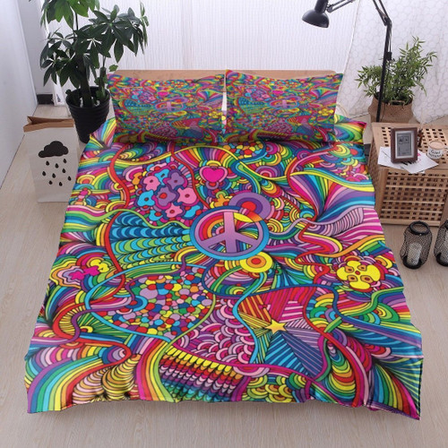 Colorful Hippie Lover With Symbol Bedding Set TQH200724