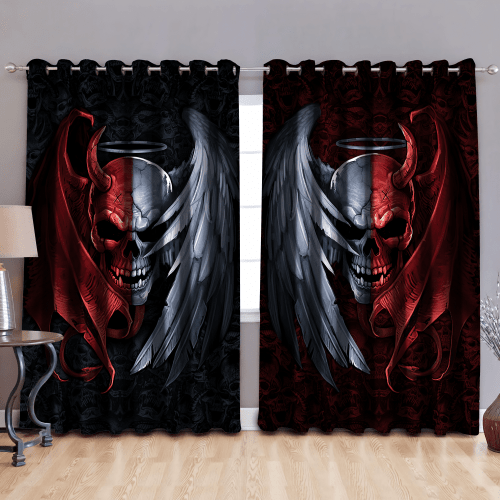 Beebuble Gentle And Evil Skull Window Curtains