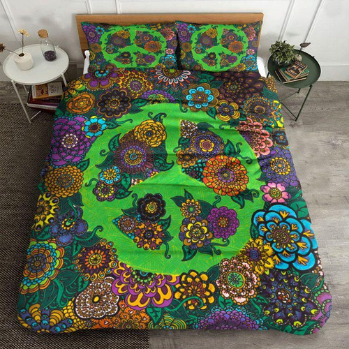 Hippie Floral Symbol Bedding Set TQH200727
