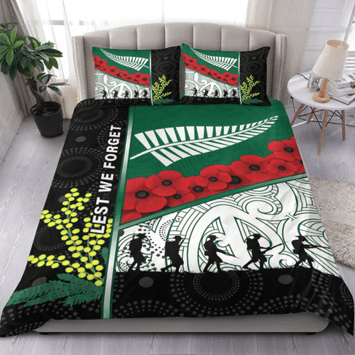 Australia Indigenous & New Zealand Maori Anzac Bedding Set Beebuble