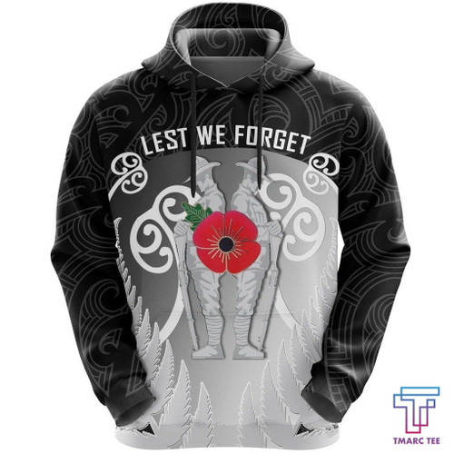 Beebuble Anzac Day Red Flower Remembrance Pullover Hoodie, Zip, T-shirt