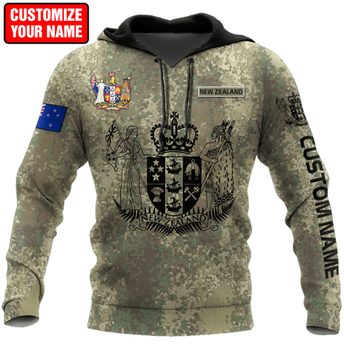Beebuble Custom Name New Zealand Aotearoa Coat Of Arm Army Unisex Shirts