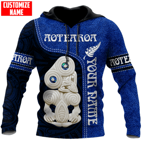 Beebuble Aotearoa Tiki Blue Leather Pattern Shirts SN13082203
