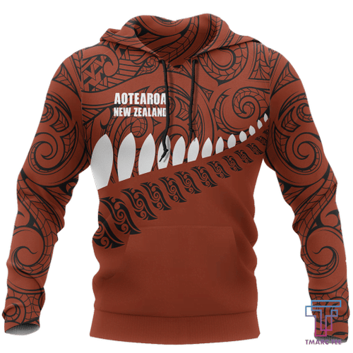 Beebuble New Zealand Aotearoa Pullover Hoodie Red HC