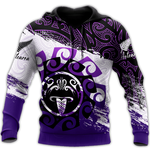Aotearoa Purple Tiki maori Sun Unisex Shirts Beebuble