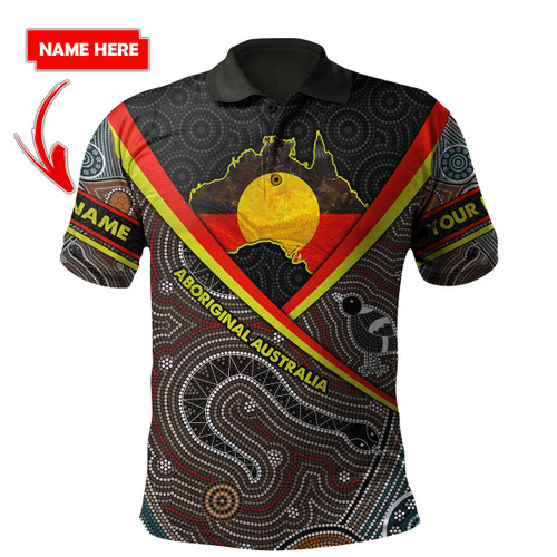 Custom name Proud to be aboriginal Totem Brown Polo shirts Tmarc Tee