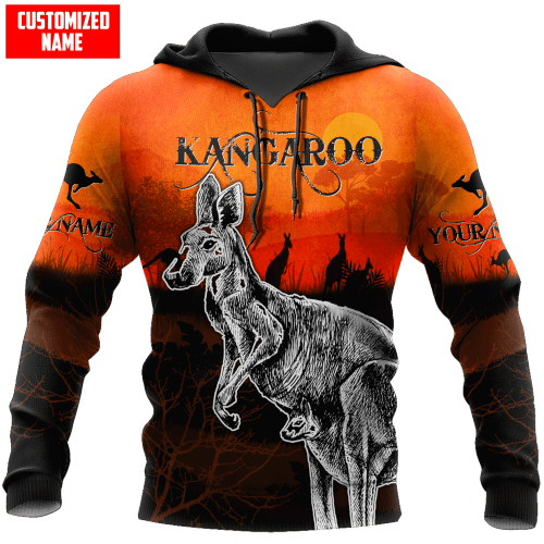 Kangaroo orange forest custom name printed shirts Tmarc Tee PD22072203