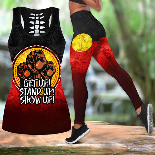 Tmarc Tee Aboriginal Naidoc week Get Up! Stand Up! Show Up! in Printed Combo Tanktop + Legging
