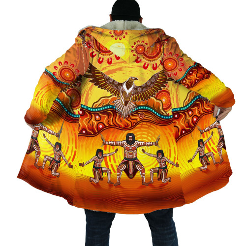 Aboriginal Indigenous Dancing Eagle Orange Cloak Tmarc Tee