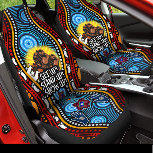 Aboriginal Naidoc Week Show up Colourful Totems Car Seat Cover Tmarc Tee