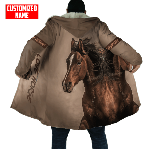 White Marking Horse Custom name Brown shirts Cloak KL18102203