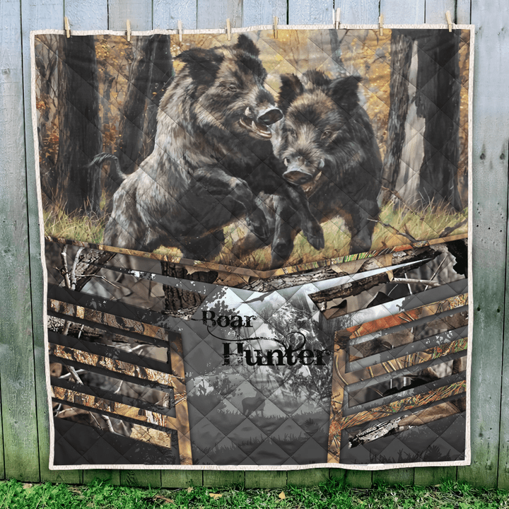 Great Boar Hunting Camo 3D All Over Print Quilt