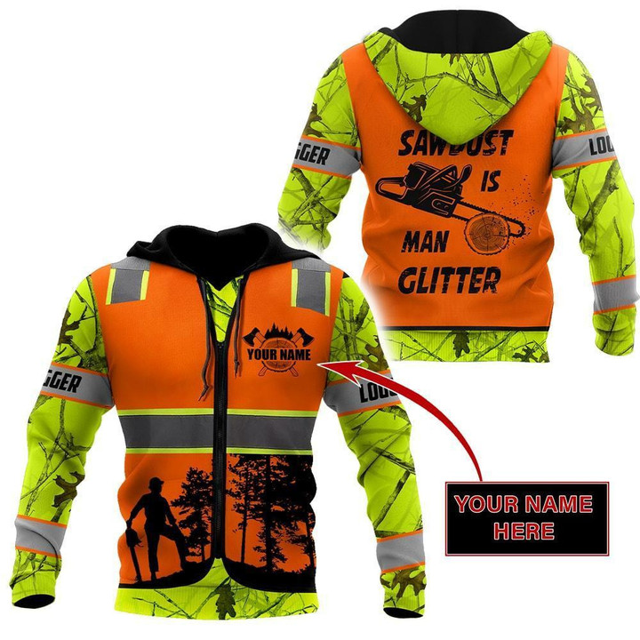 3D Chainsaw Logger Quotes Custom Name Unisex Shirts