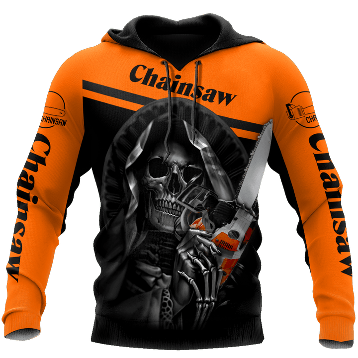 3D All Over Printed Logger Skull Chainsaw Unisex Shirts