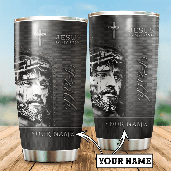 Personalized Name Jesus Stainless Steel Tumbler