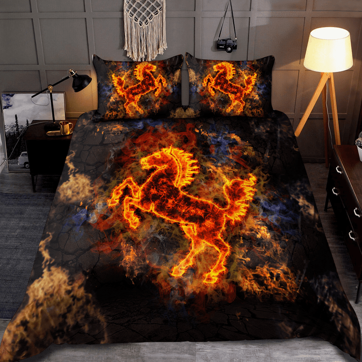 Fire Horse 3D All Over Printed Bedding Set