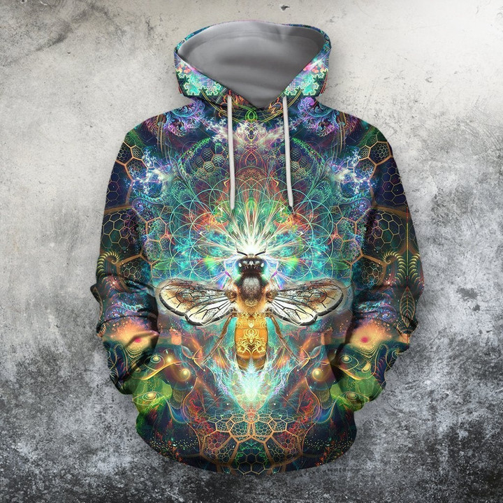 3D All Over Galaxy  Bumble Bee Hoodie - Amaze Style™-Apparel
