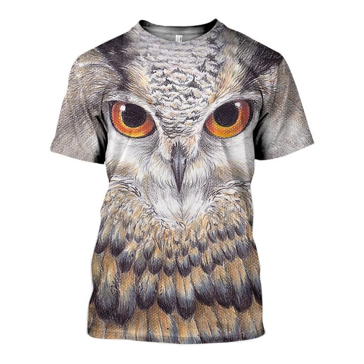 3D All Over Printed Owl Art Shirts - Amaze Style™-Apparel