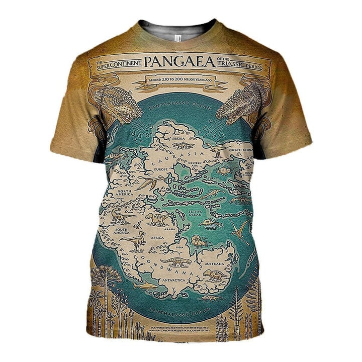 3D All Over Printed Dinosaur Map Shirts And Shorts - Amaze Style™-3D All Over Printed Clothes