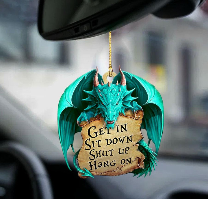 Green Dragon Get In Two Sided Ornament