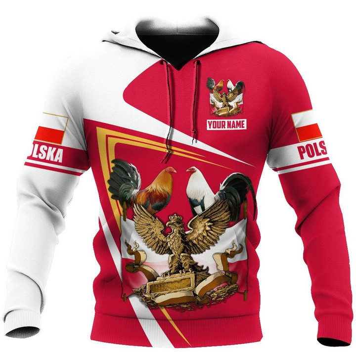 Personalized Polska Rooster 3D All Over Printed Unisex Hoodie