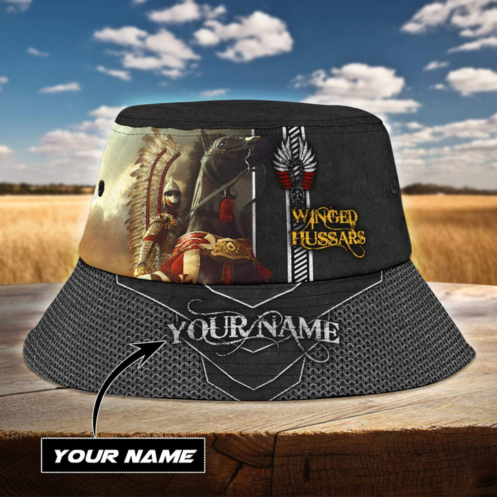 Premium Bucket Hat Polish Winged Hussars 3D Over Printed