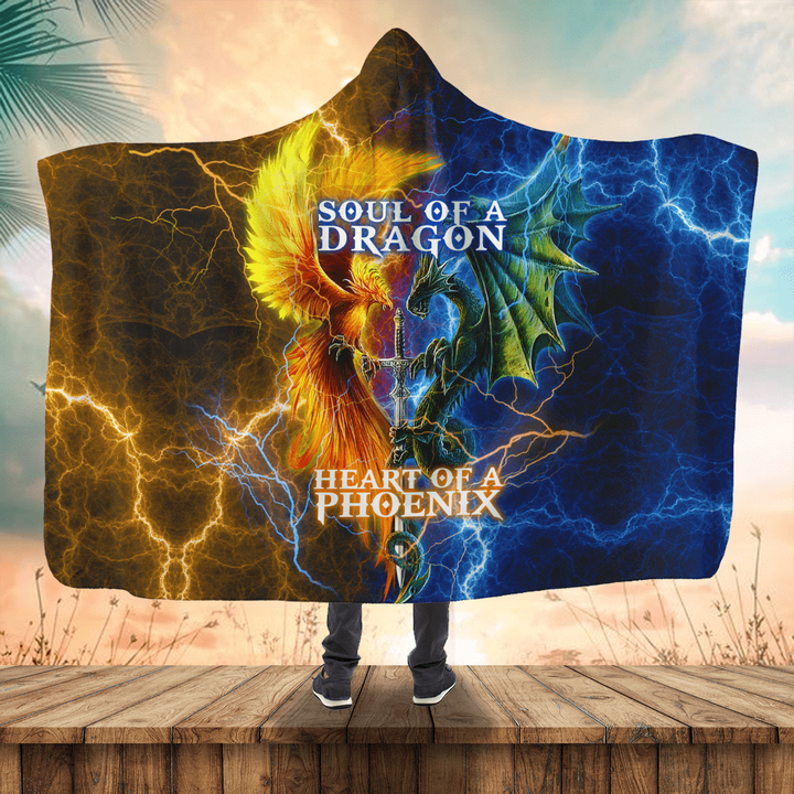 The Power Of Three Souls Dragon Phoenix Lion Hoodie Blanket 3D All Over Printed