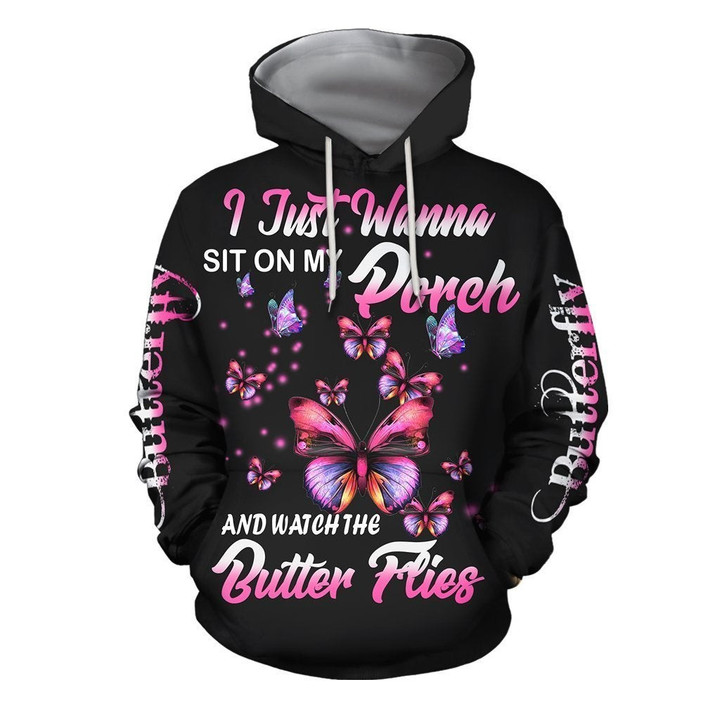 3D All Over Print Amazing Butterfly Art Hoodie - Amaze Style™-Apparel
