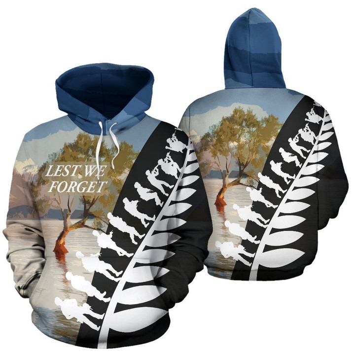 Lest We Forget New Zealand Hoodie x Lake Wanaka Version K5 - Amaze Style™-Apparel
