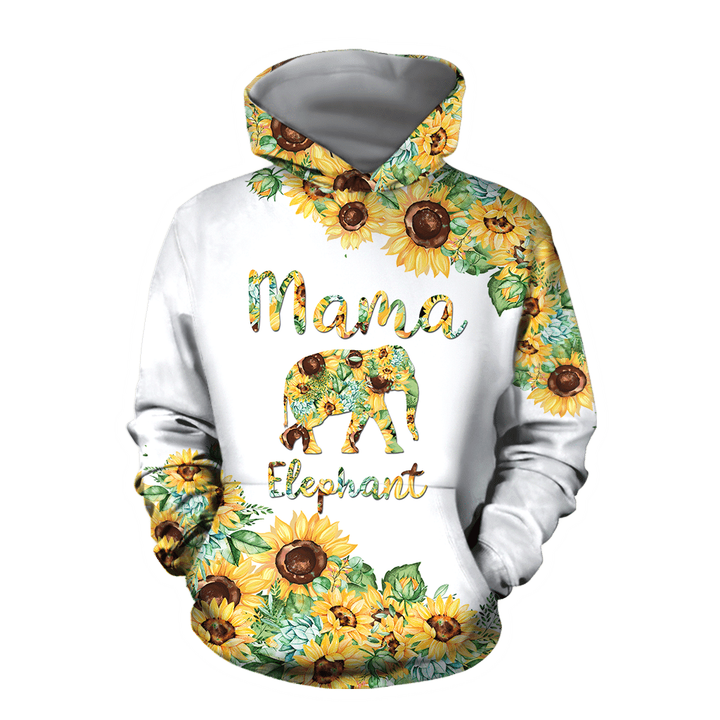 Mama Elephant Sunflower - Mother's Day Gift 3D Unisex Shirt
