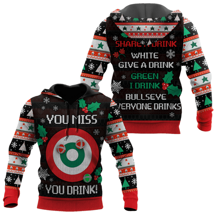 You Miss You Drink Christmas 3D All Over Printed Unisex Shirts