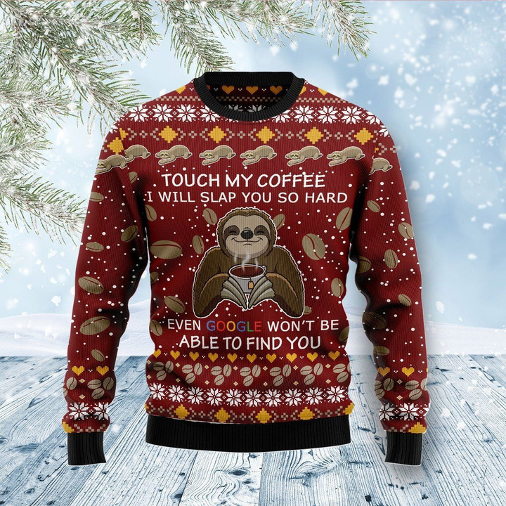 Sloth Coffee Christmas Sweater For Men & Women Adult