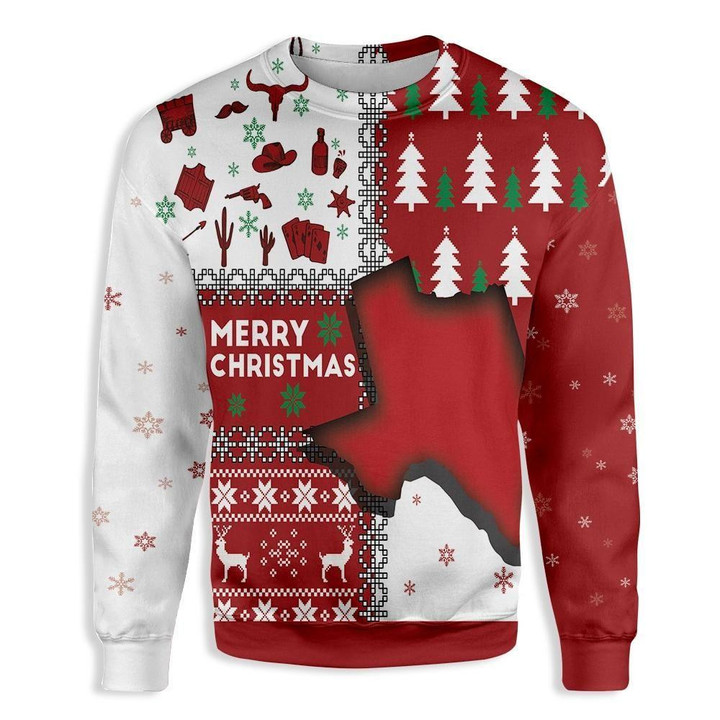 Texas Merry Christmas Ugly Christmas Sweater For Men & Women Adult