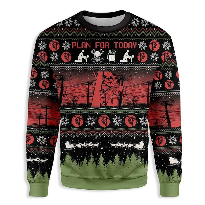 Christian Lineman Ugly Christmas Sweater For Men & Women Adult