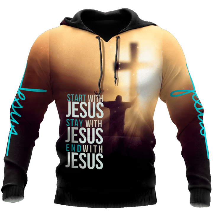 Premium Unisex Hoodie 3D All Over Printed Easter Day Christian Jesus No12 ML