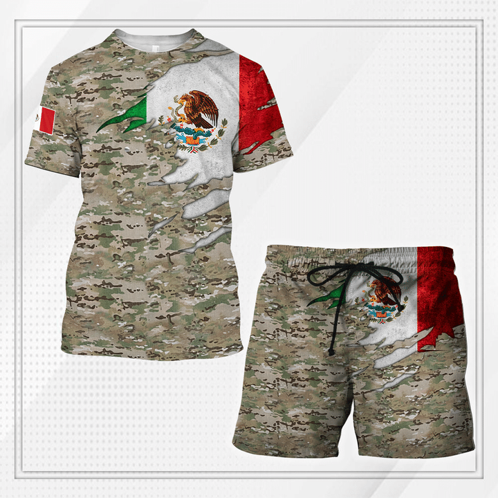 Mexico Combo T-shirt and Short 3D All Over Printed no19