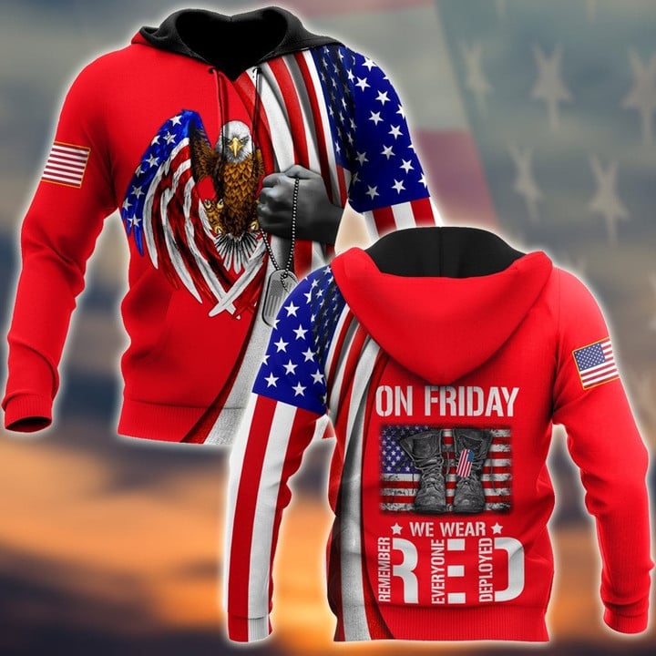 On Friday We Wear Red 3D All Over Printed Shirts For Men and Women TA09182005