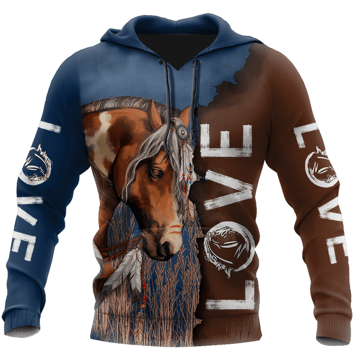 Love Horse 3D All Over Printed Shirt Hoodie For Men And Women TR2204201 - Amaze Style™-Apparel
