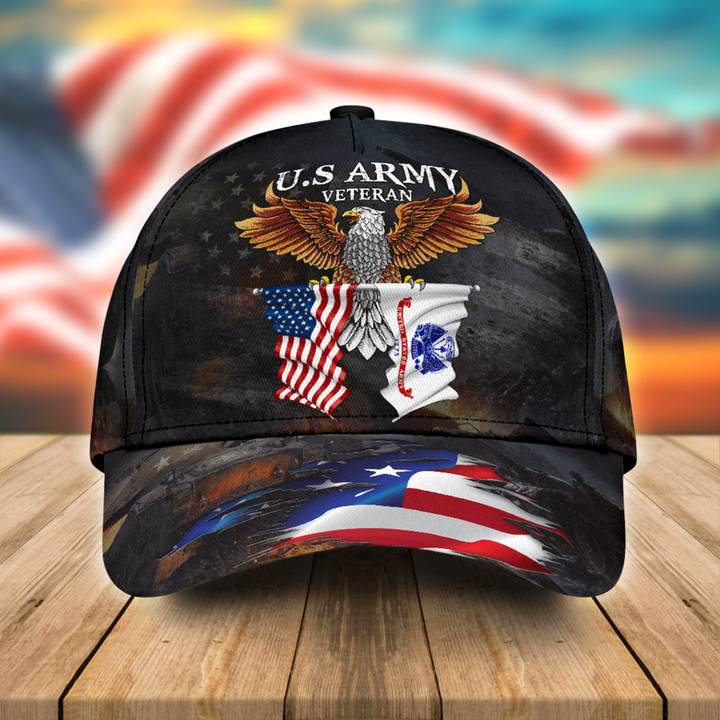 US Army Veteran American Flag Eagle Classic Cap