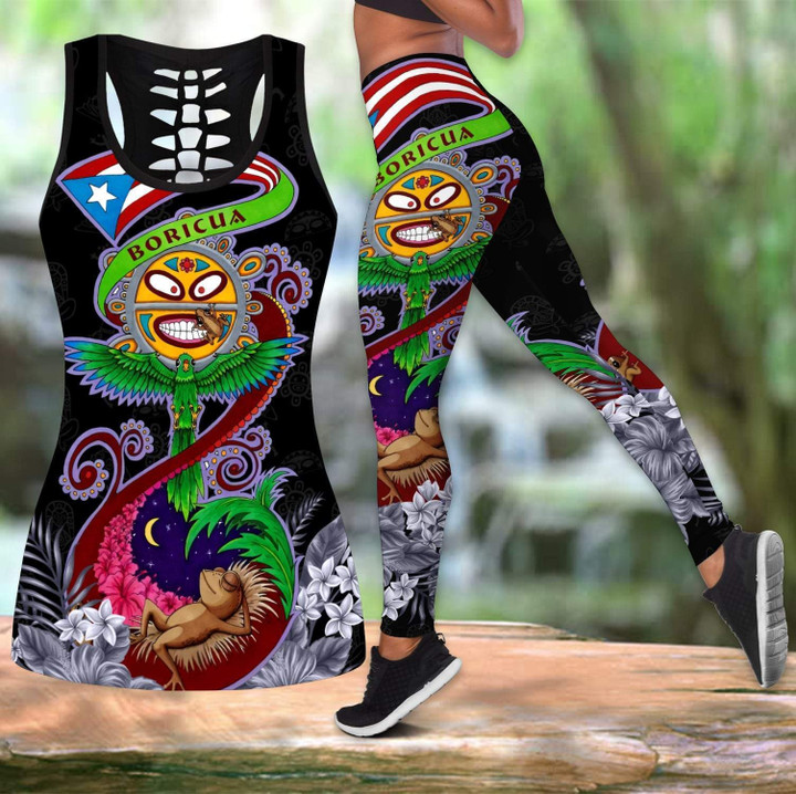 Puerto Rico Cute Caribbean Frog In Great Night Combo Outfit QB06242002-Apparel-TQH-S-S-Vibe Cosy™