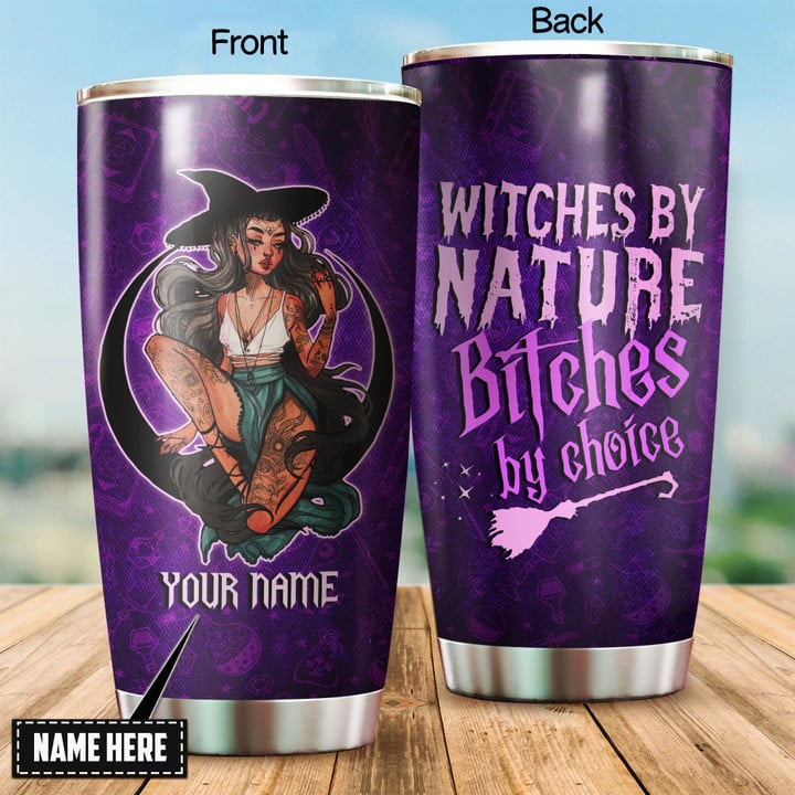 Customize Name Sexy Witch Steel Tumbler