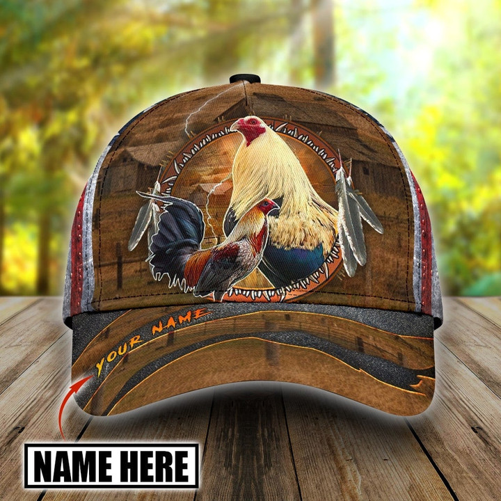 Personalized American Rooster 3D Printed Cap