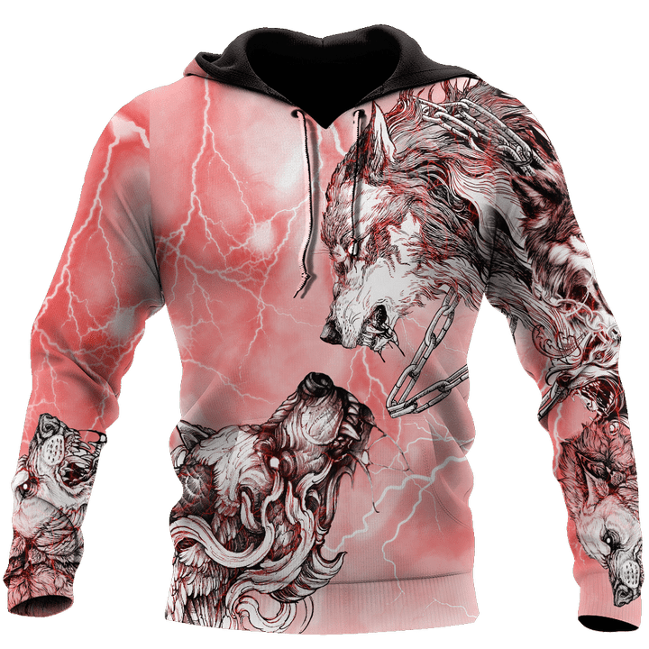 Tattoo Red Wolf 3D All Over Printed Hoodie For Men and Women DAST24102000