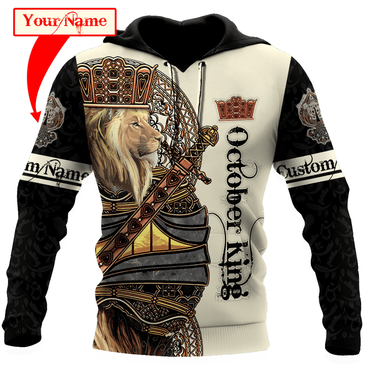 Custom Name October King 3D All Over Printed Unisex Shirts